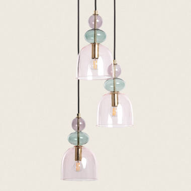Hanglamp Metaal en Glas Tri Baudelaire