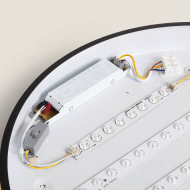 Afbeelding van Plafondlamp LED 36W Rond Hout Ø500 mm CCT Selecteerbaar Semi-Dari Afbeelding van Plafondlamp LED 36W Rond Hout Ø500 mm CCT Selecteerbaar Semi-Dari