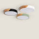 Image de Plafonnier LED Rond Bois 18W CCT Sélectionnable Semi-Dari Ø320 mm