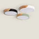 Image de Plafonnier LED Rond Bois et Aluminium 18W CCT Sélectionnable Semi-Dari Ø320 mm