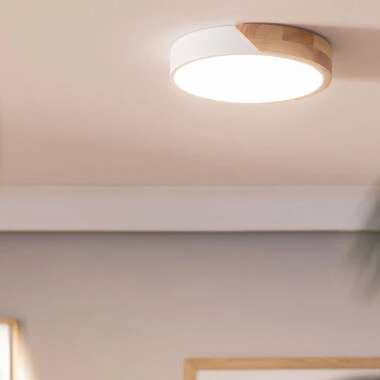 Bild von LED-Deckenleuchte 18W Rund Holz Ø320 CCT WählbarSemi-Dari