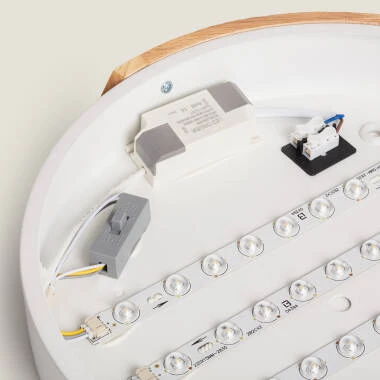 Bild von LED-Deckenleuchte 18W Rund Holz Ø320 CCT WählbarSemi-Dari