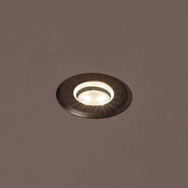 Immagine di Mini Faretto LED da Incasso per Esterni a Pavimento in Acciaio Inox, i