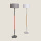 Image de Lampadaire Bois et Métal Silinda