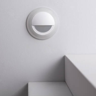 Nástěnné Orientační LED Svítidlo 3W Vestavné Kruhové Occulare Bílé