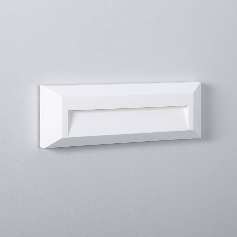 Image de Balise LED Extérieure 2W En Saillie au Mur Rectangulaire Élide Blanche 