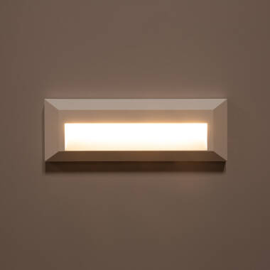 Image de Balise LED Extérieure 2W En Saillie au Mur Rectangulaire Élide Blanche 