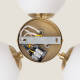 Image de Plafonnier Métal et Verre Moonlight Brass 3 Spots