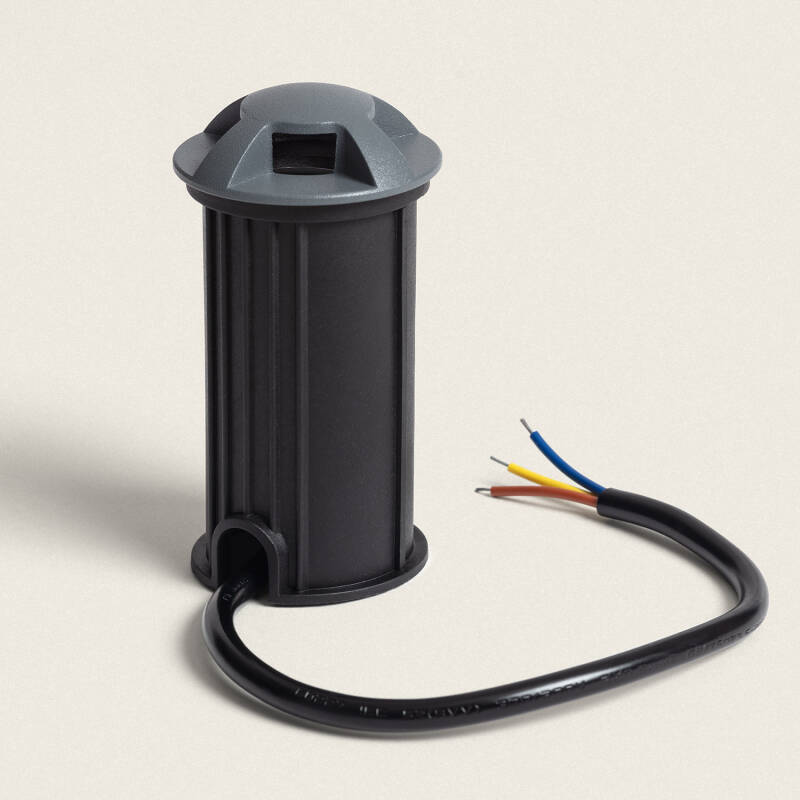Image de Balise Extérieure LED 1W Encastrable au Sol Letso 4L Grise