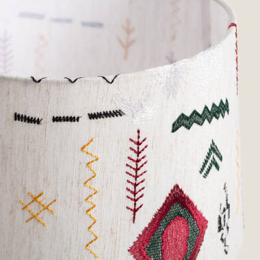 Bild von [SK] Lámpara de Mesa en Tela y Madera Agra