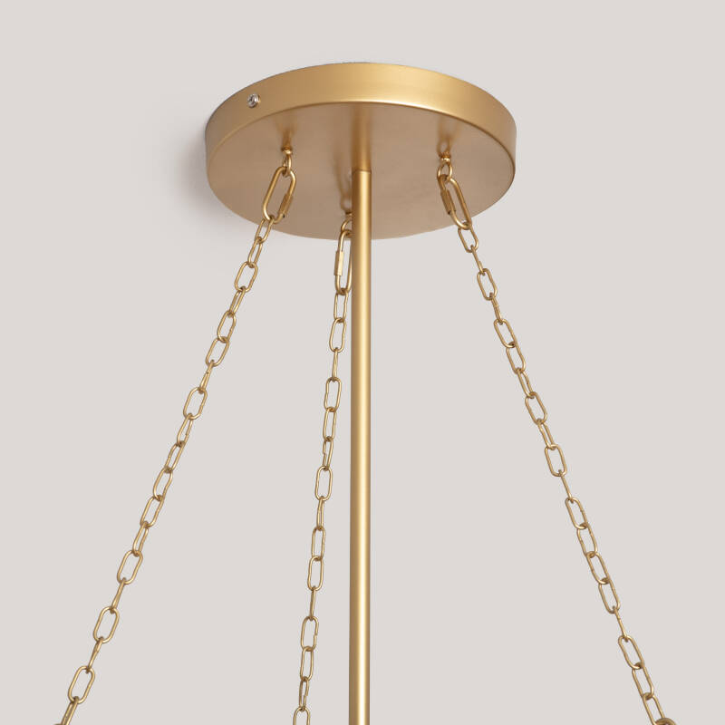 Immagine di Lampada a Sospensione Metallo e Vetro Octagon ILUZZIA