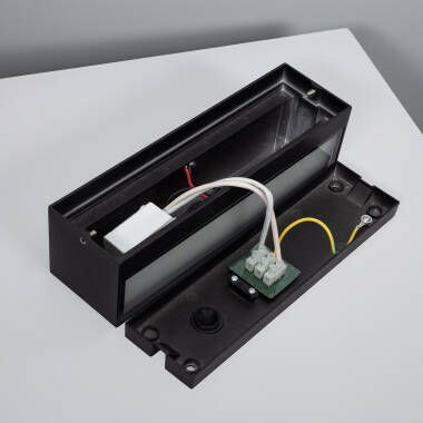 Immagine di Applique da Parete per Esterni LED 10W Doppia Luce Rettangolare Nero Lena