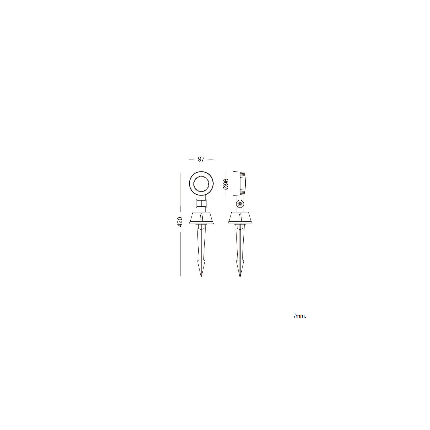 Lampa Ogrodowa LED z Bolcem Argo 3W - parametry