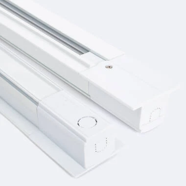 Rail Triphasé Encastré Aluminium pour Spots LED 1 Mètre