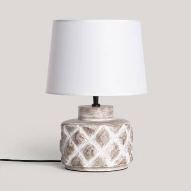 Tischlampe Holz Divya ILUZZIA