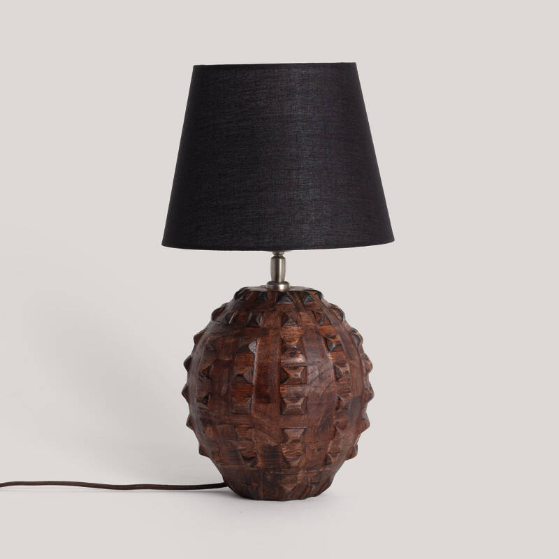 Obrázek Stolní Lampa ze Dřeva Samesh II ILUZZIA