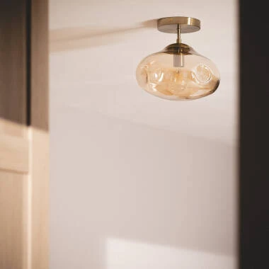 Halych Metal & Glass Ceiling Lamp