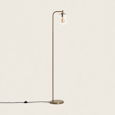 Staande Lamp van Metaal en Glas Joile