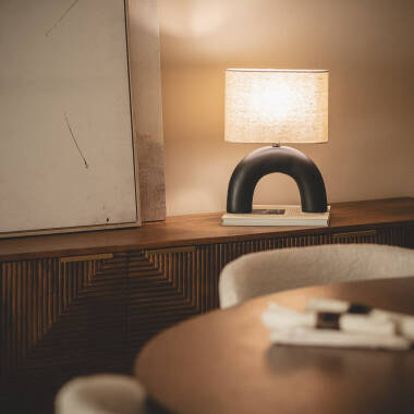 Lampe à Poser Céramique et Tissu Callie