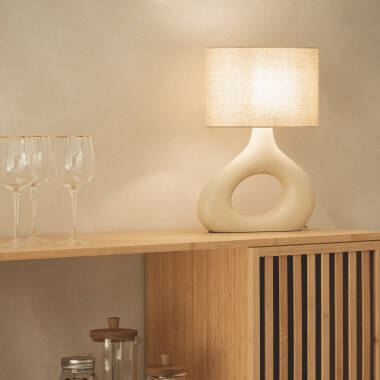 Lampe à Poser Résine et Tissu Cadence
