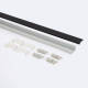 Image of Aluminium Recessed Profile with Continuous Cover for Double LED Strips up to 18mm