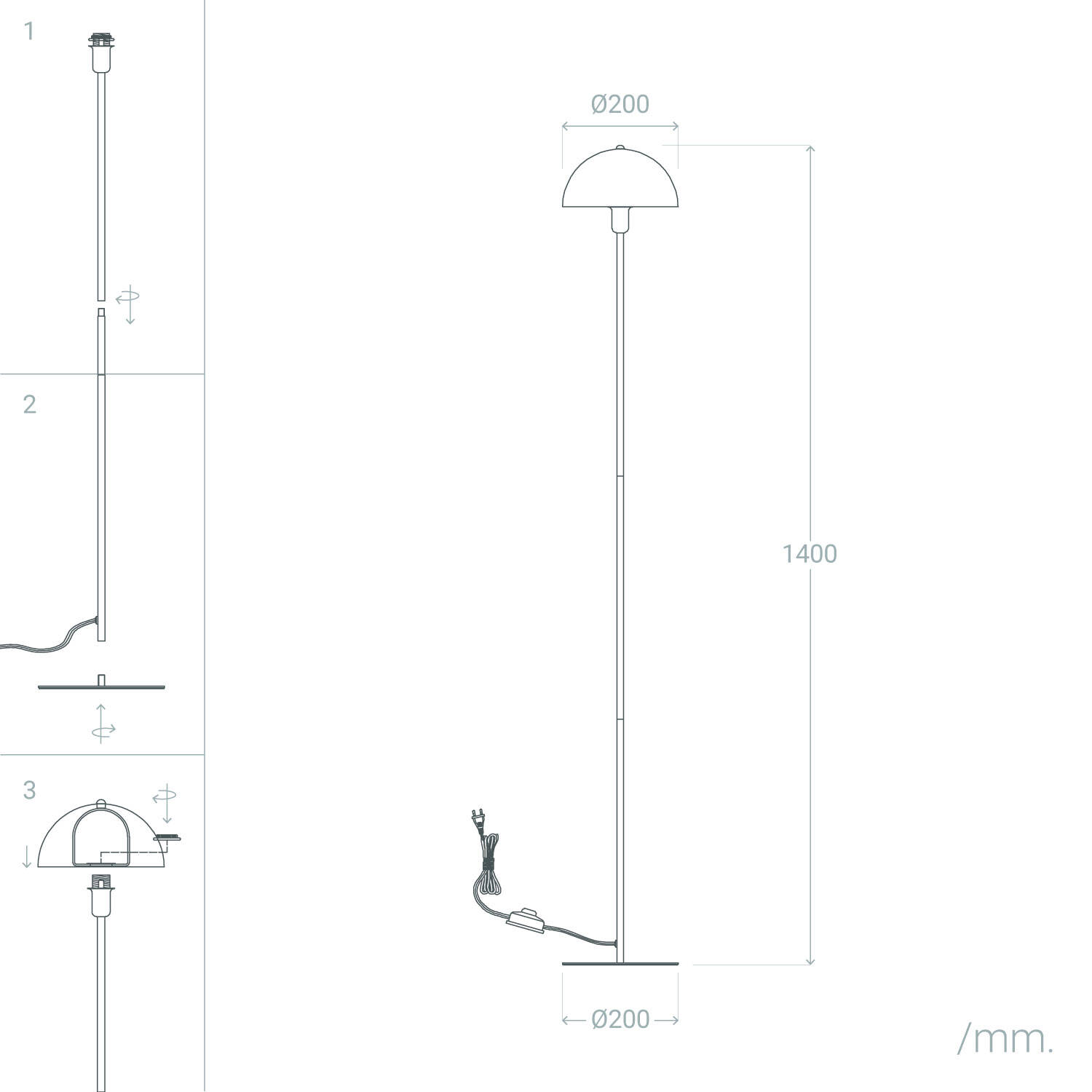 Lampa Podłogowa z Metalu Madow - widok 3