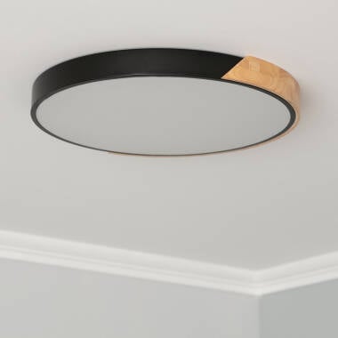 Semi-Dari Round 36W Wood CCT Selectable LED Ceiling Light Ø500 mm