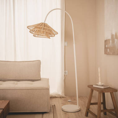 Stehlampe Metall und Bambus Ailén