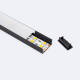 Bild von Aluminiumprofil Aufbau für LED Streifen bis 20 mm mit durchgehender Abdeckung