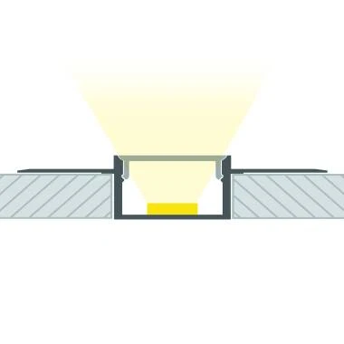 Profilé Aluminium Intégration Plâtre/Placo pour Rubans LED jusqu'à 20 mm