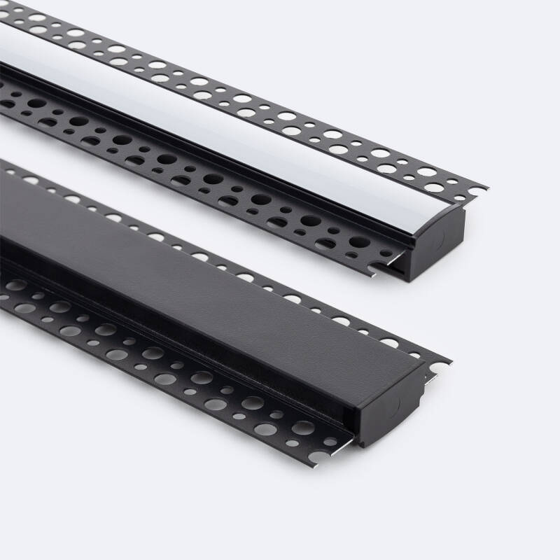 Bild von Aluminiumprofil Gipseinbau für LED Streifen bis 20mm mit durchgehender Abdeckung