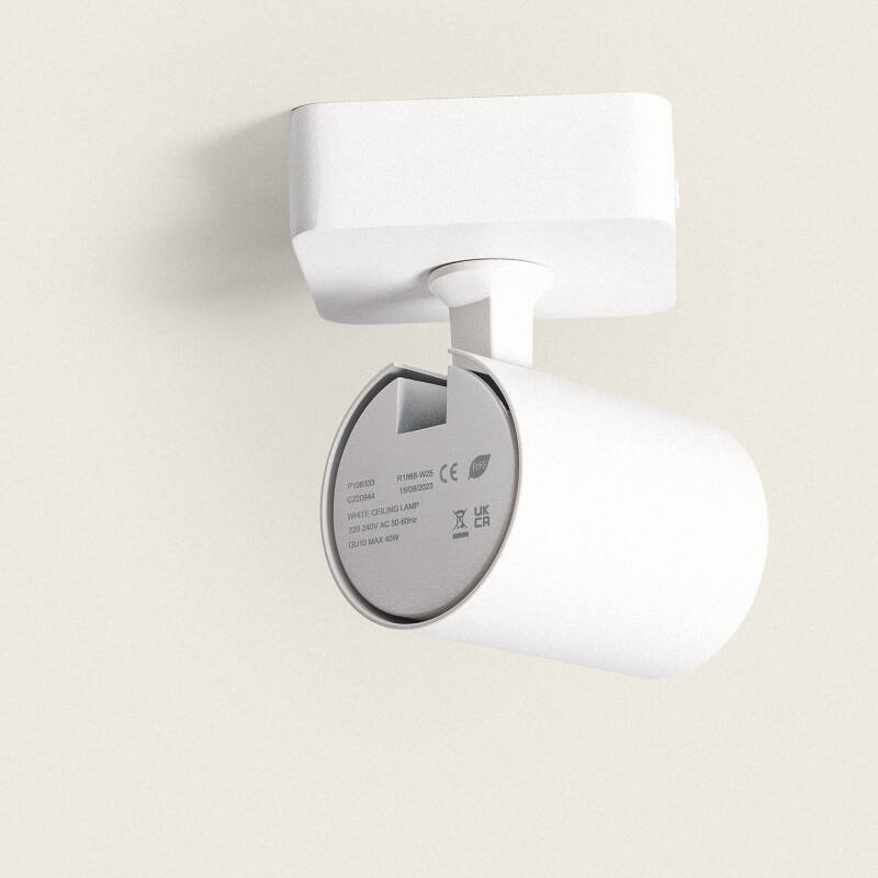 Afbeelding van Plafondlamp Richtbaar Aluminium   Cora 1 Spot Wit
