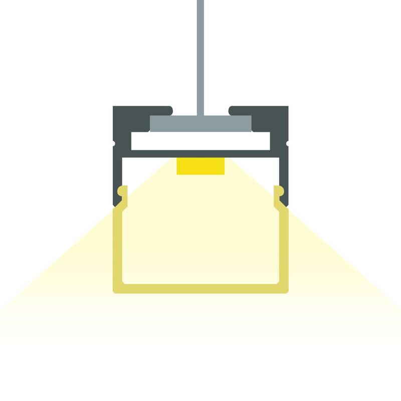 Afbeelding van Aluminium ophangprofiel 2m voor LED Strip tot 17 mm
