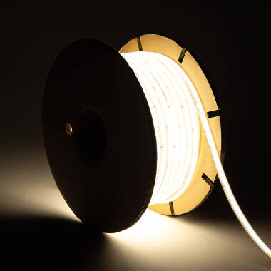 LED-Streifenrolle Dimmbar 220V Wcob Selbstgleichrichtend 260 LED/m 50m 15W/m 1350lm/m SILICONE FLEX Breite 10mm IP65 Schnitt 5cm