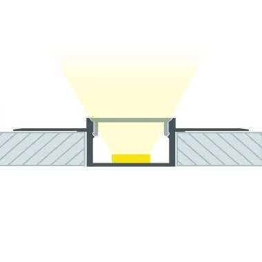 Profilé Aluminium Intégration Plâtre/Placo pour Rubans LED jusqu'à 15 mm