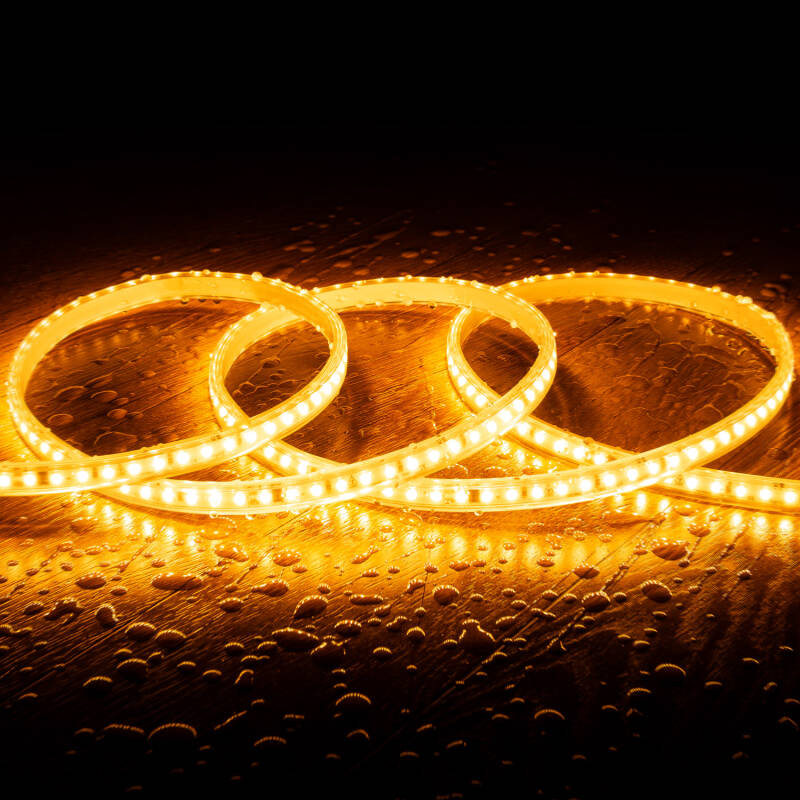 Bild von LED-Streifen Dimmbar 220V SMD2835 Selbstgleichrichtend  120LED/m 1000 lm/m Breite 12mm IP65 Schnitt alle 10cm nach Maß