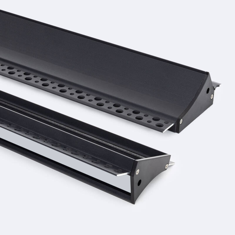 Bild von Aluminiumprofil Einbau für Gips/Stuckdecke für LED Streifen bin20mm mit durchgehender Abdeckung