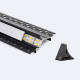 Bild von Aluminiumprofil Einbau für Gips/Stuckdecke für LED Streifen bin20mm mit durchgehender Abdeckung
