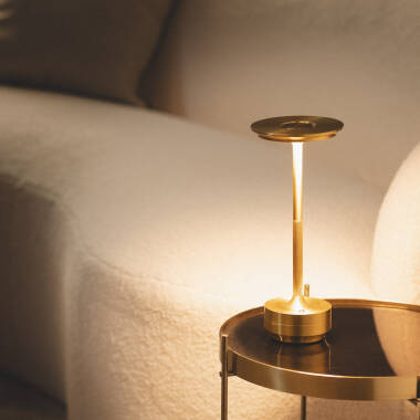 Lampe à Poser LED Portable avec Batterie USB Rechargeable Métal Astrid