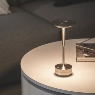 Lampe à Poser LED Portable avec Batterie USB Rechargeable Métal Astrid