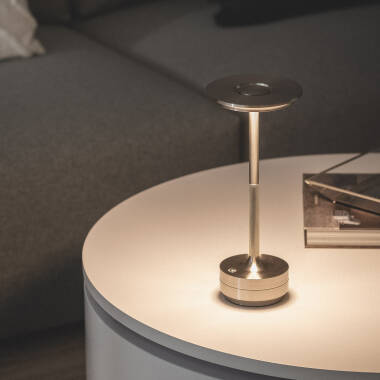 LED-Tafellamp Draagbaar Metaal  met oplaadbare USB-Batterij Astrid