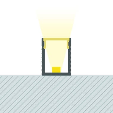 Aluminiumprofil Aufbau Mini für LED Streifen bis 6 mm