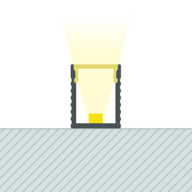 Aluminiumprofil Aufbau Mini für LED Streifen bis 6 mm