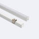 Bild von Aluminiumprofil Aufbau für LED Streifen bis 8 mm mit durchgehender Abdeckung