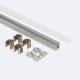 Bild von Aluminiumprofil Aufbau für LED Streifen bis 8 mm mit durchgehender Abdeckung