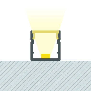 Profilo Alluminio Superficie per Striscia LED fino a 8mm