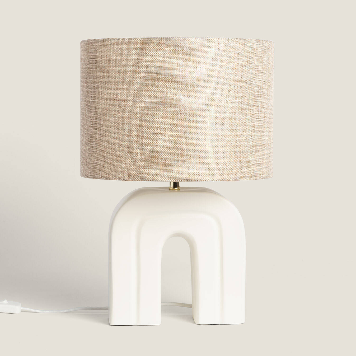 Lampa Stołowa z Żywicy i Lnu Cira - widok 2