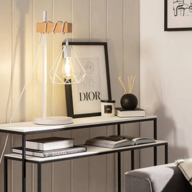 Stolní Lampa ze Dřeva a Kovu Sardo
