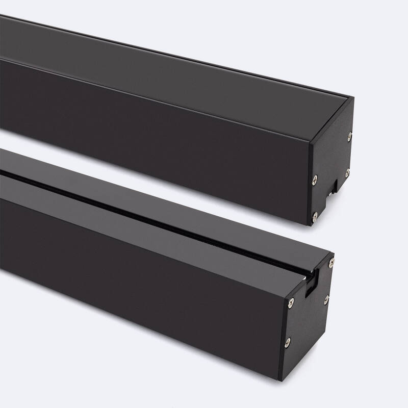Bild von Aluminiumprofil Hängend Großformat mit durchgehender Abdeckung für LED-Streifen bis 45 mm