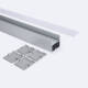 Image of Suspended XL 50x50 Aluminium Profile with Continuous Cover for LED Strip up to 45mm